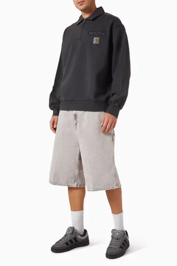 Half Zip Detroit Sweatshirt in Cotton