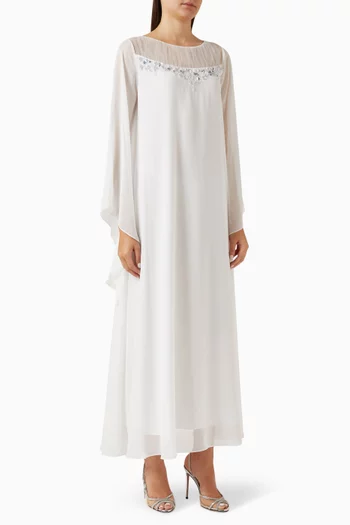 Sequin-embroidered Maxi Dress