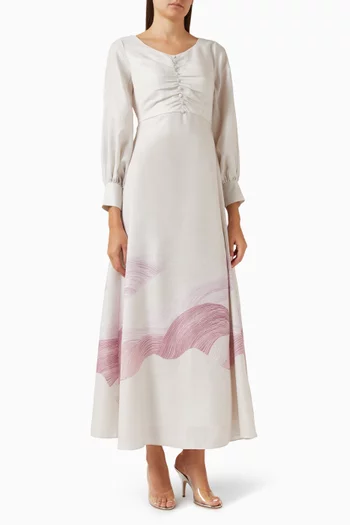 V-neck Printed Dress