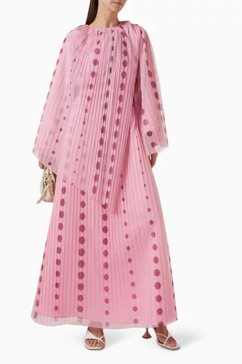 Cape Maxi Dress in Tulle