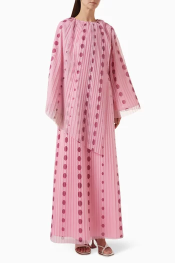 Cape Maxi Dress in Tulle