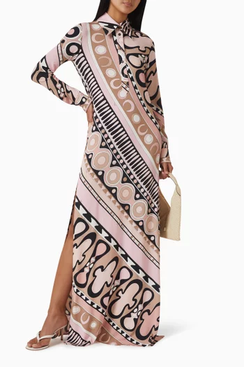 Soleil-print Dress in Viscose Jersey