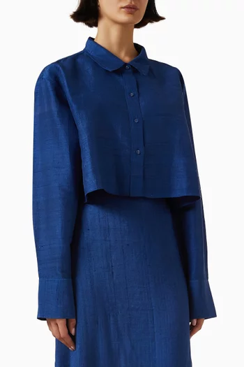 Crop Button-down Shirt