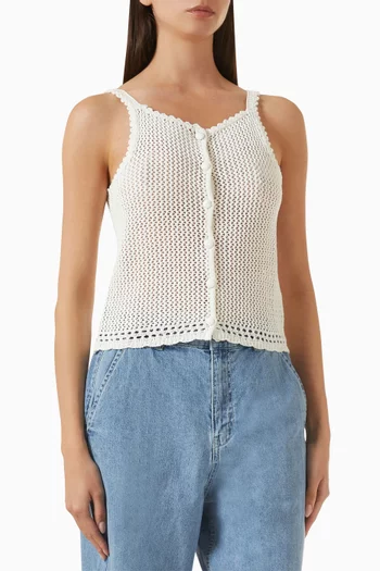 Bustier Top in Crochet-knit