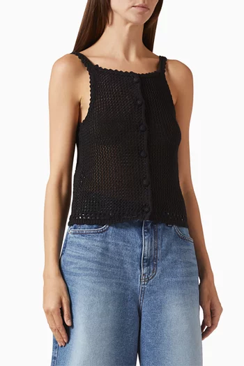 Bustier Top in Crochet-knit