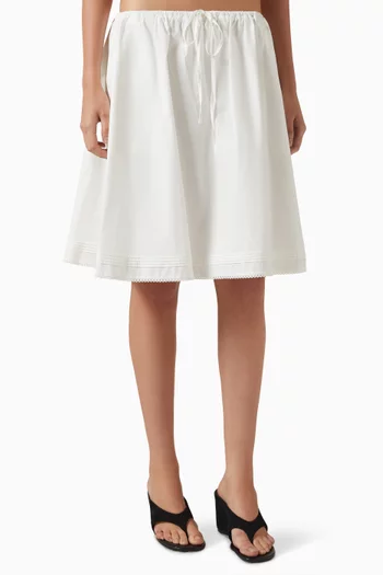 Drawstring Midi Skirt
