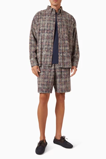 Rocco Bleached Check Shirt in Cotton