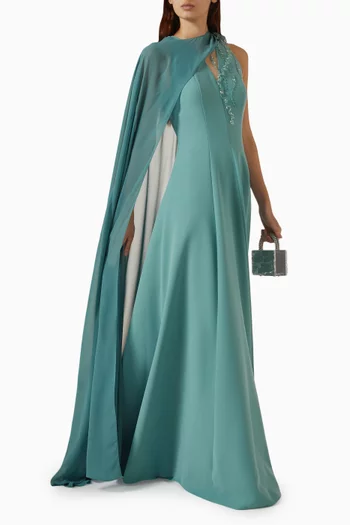 Dress & Shawl Set in Chiffon