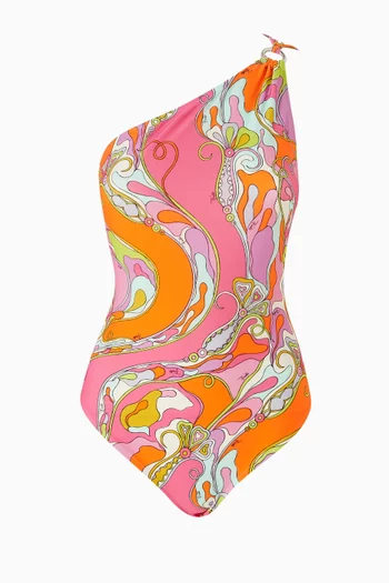 One-shoulder One-piece Swimsuit in Lycra
