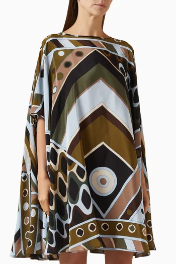 Vivara-print Kaftan in Silk Crepe de Chine