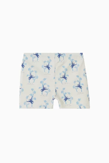 Stripes & Crabs UV Swim Shorts in Recycled Nylon
