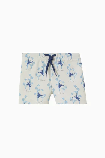Stripes & Crabs UV Swim Shorts in Recycled Nylon