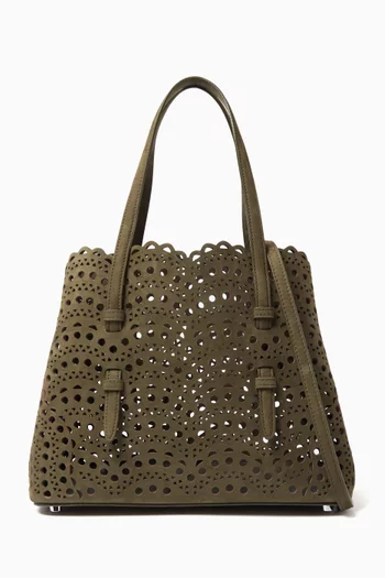 Mina 25 Tote Bag in Perforated Nubuck Leather