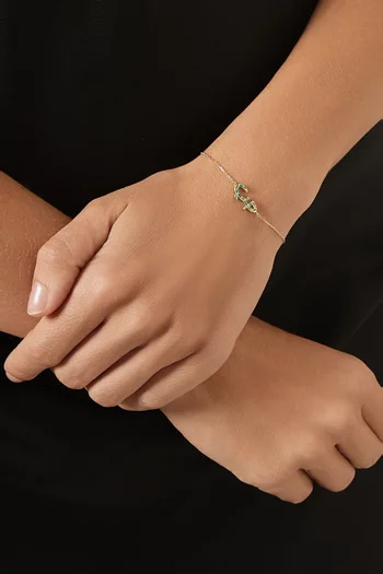 'Hobb' Emerald Bracelet in 18kt Yellow Gold