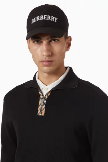 Logo Baseball Cap in Cotton