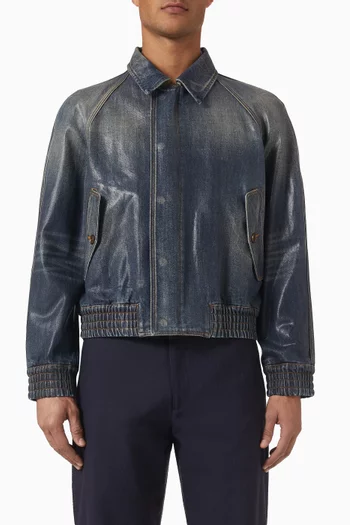 Coated Jacket in Denim