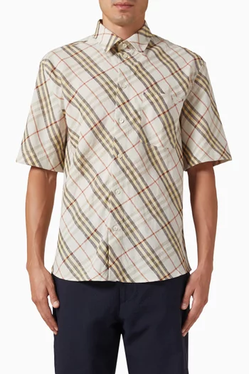 Roland Checked Shirt in Linen