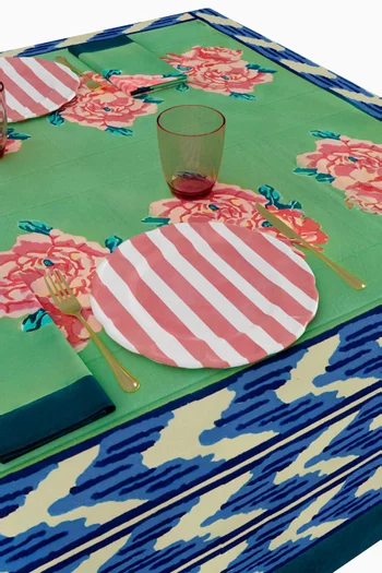 Nina’s Rose Mint Table Cloth in Cotton, 140 x 240cm