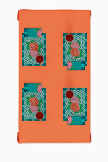 طقم مفارش أطباق هيما بزهور كبيرة، قطعتان، 35 × 48 سم