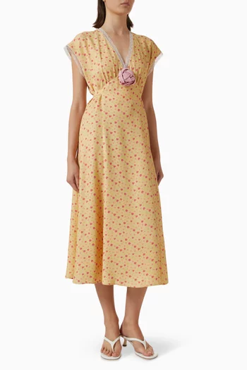 The Genus Rosa Dress in Satin