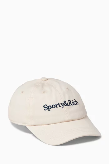 Serif Logo Hat in Cotton