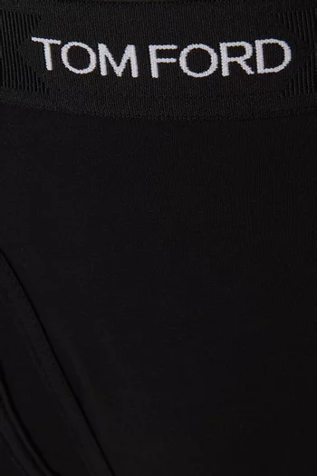 طقم بوكسر بشعار الماركة مزيج قطن، قطعتان