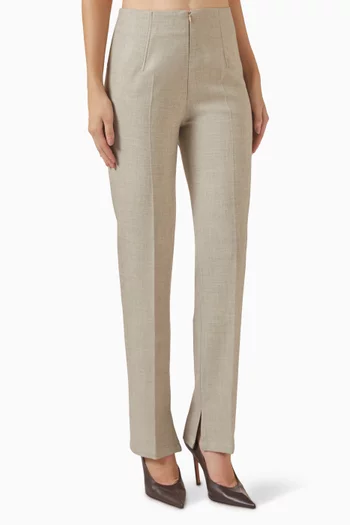 Slim-fit Pants in Flannel