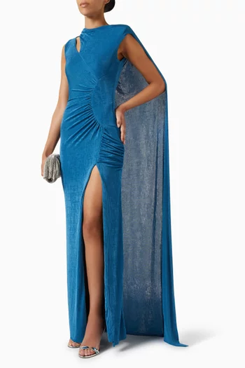 Vesper Cape-style Maxi Dress