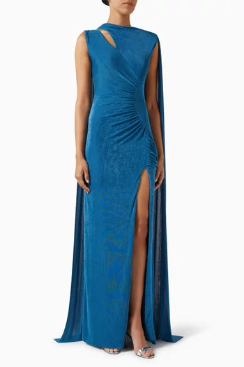 Vesper Cape-style Maxi Dress