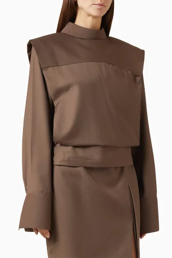 Inverted Open-back Shirt