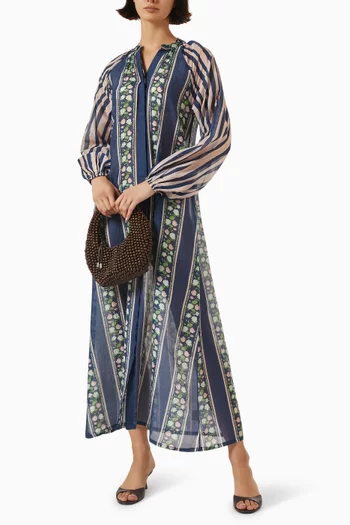 Indira Midi Dress in Silk Blend