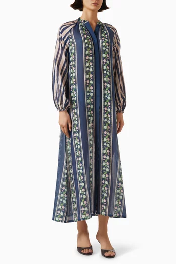 Indira Midi Dress in Silk Blend