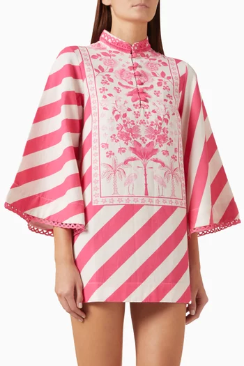 Ultra Mini Kaftan Dress in Cotton & Hemp