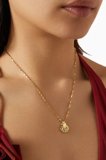 Shell Pendant Necklace in 24kt Gold-plated Sterling Silver