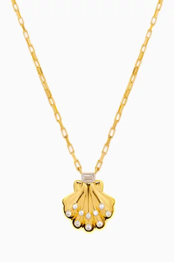 Shell Pendant Necklace in 24kt Gold-plated Sterling Silver