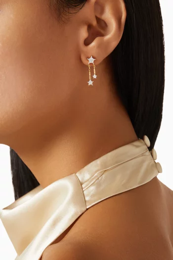 Star Drop Earrings in 24kt Gold-plated Sterling Silver