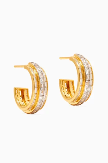 Hoop Earrings in 24kt Gold-plated Sterling Silver