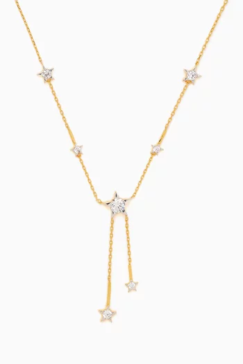 Star Lariat Necklace in 24kt Gold-plated Sterling Silver