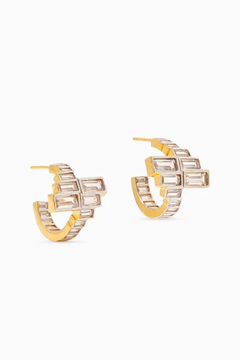Hoop Earrings in 24kt Gold-plated Sterling Silver