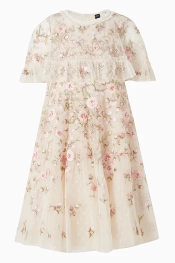 Eden Rose Cape Dress in Tulle