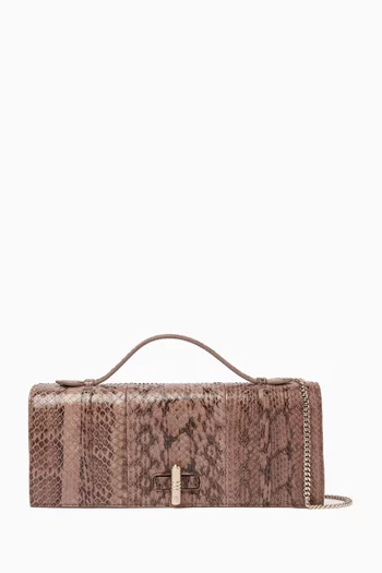 May Clutch 18 in Python Elaphe Leather