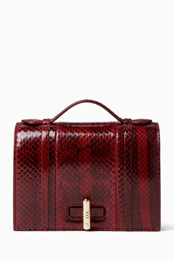 Small May 10 Clutch in Python Leather