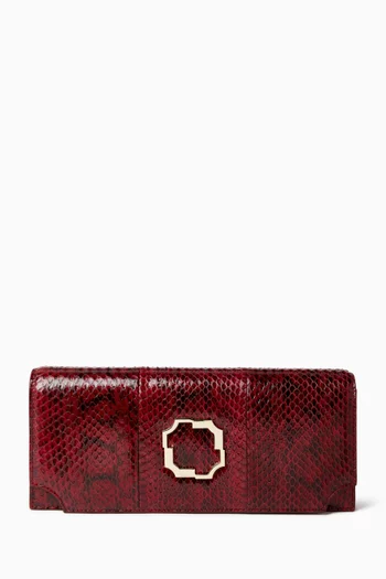 Small Vivien 88 Clutch Bag in Python Leather