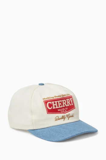 Chevron 5-panel Hat in Denim