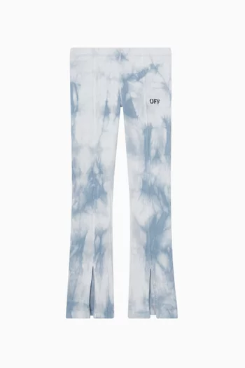 Off Stamp Tie-Dye Ribbed Pants in Cotton Blend