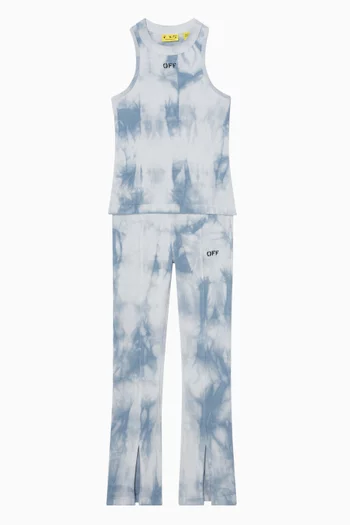 Tie-Dye Ribbed Top in Cotton Blend