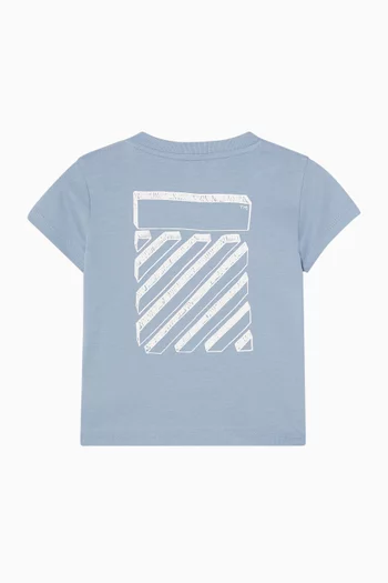 Scribble Diagonal T-shirt in Cotton
