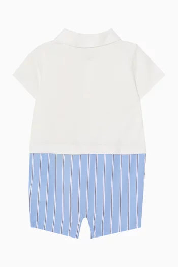 Bookish Mix Romper in Cotton Blend
