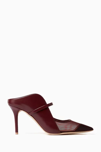 Maureen Arc 85 Mules in Leather & Mesh