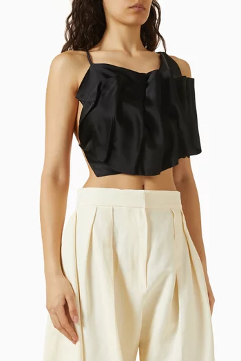 Open Back Bib-front Top